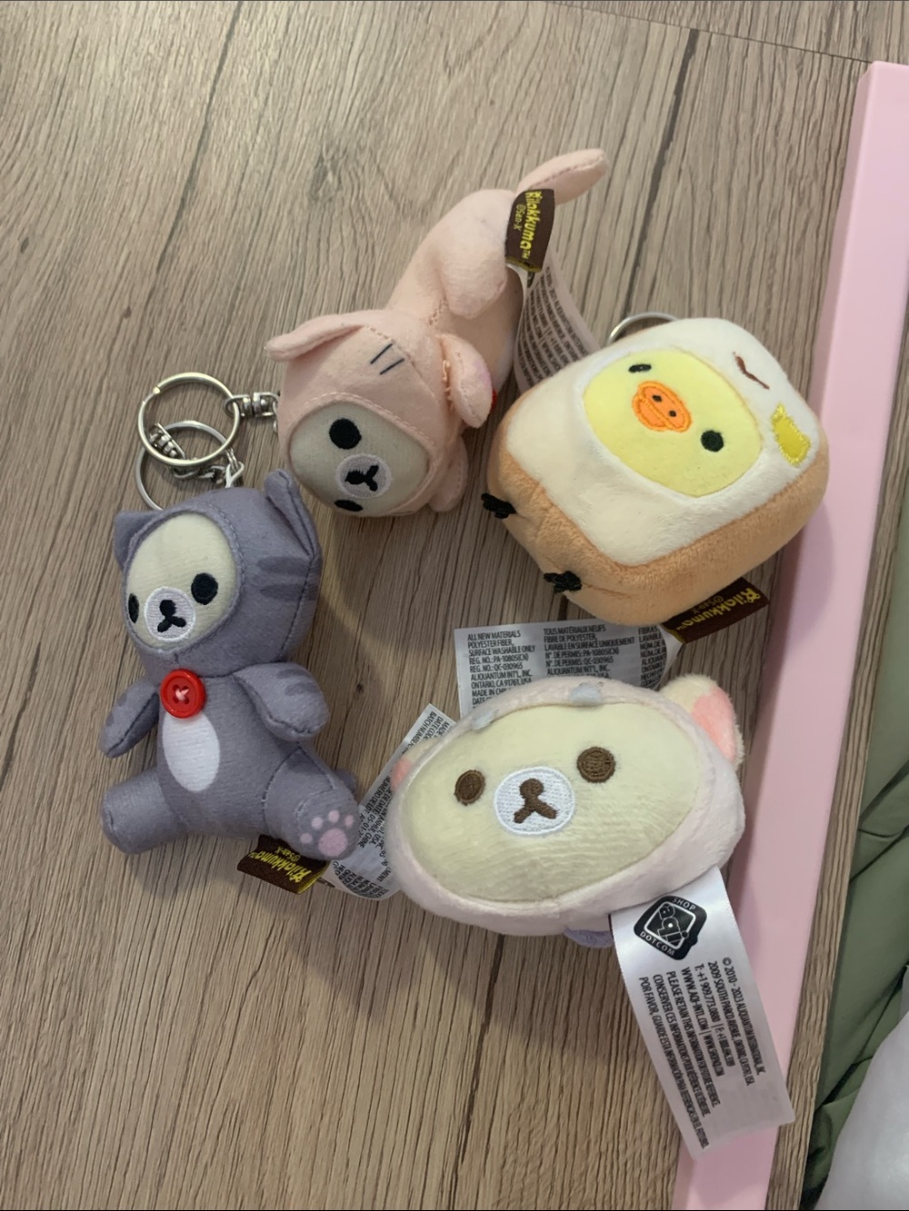 San-X Korilakkuma Kiiroitori Keychain Plush Set
